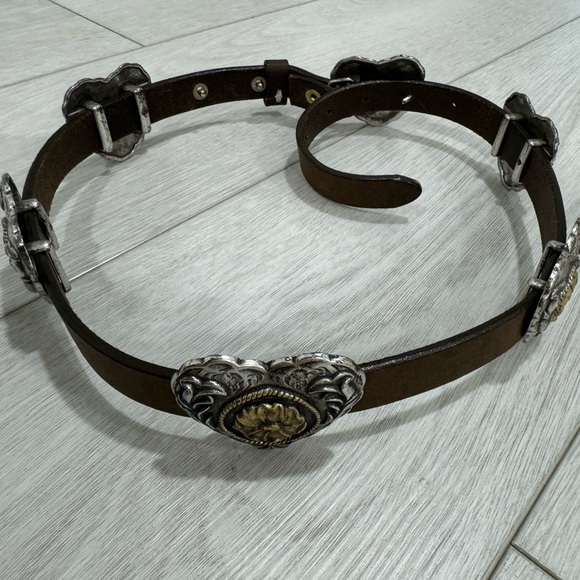 Vintage heart belt – genuine leather (31 inches)